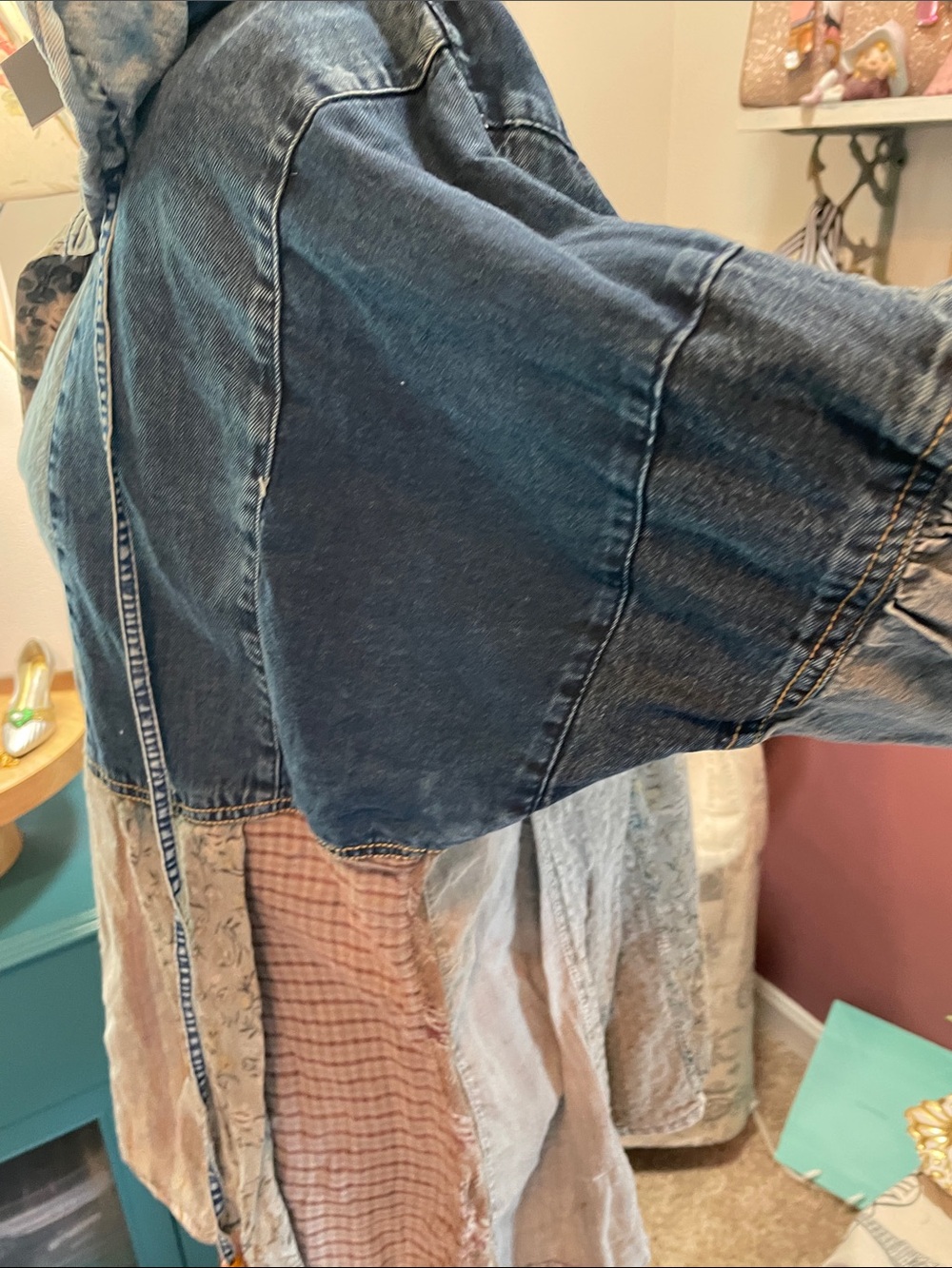 Boho Denim & Patchwork Hooded Jacket - Young Threads - Picture 9 of 16